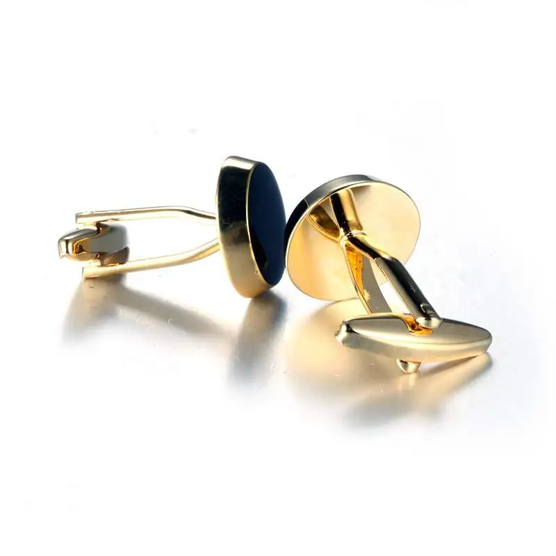 New Gold Colors Cufflinks High-quality Wedding Gifts Large Round Cufflink For Men High Quality Cufflinks Men Suit Accessories