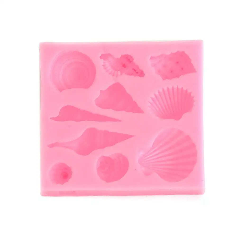 Doreen Box Silicone Resin Mold For Jewelry Making Rectangle Pink Shell DIY Beach 8cm x 7.5cm-7.4cm 6.8cm 1 Piece | Украшения и
