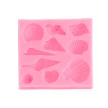 

Doreen Box Silicone Resin Mold For Jewelry Making Rectangle Pink Shell For DIY Beach Jewelry 8cm x 7.5cm-7.4cm x 6.8cm , 1 Piece