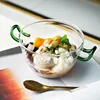 Nordic Double Ear Bowl Glass High Borosilicate Heat Resistant Glass Bowl Nordic Glass Salad Bowl Household Creativity 3