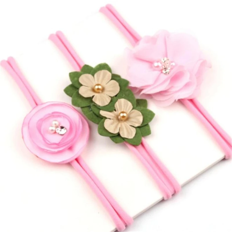 1 Set Cute Children's Hair Rope Flower Hair Ring Baby Head Rope Infants