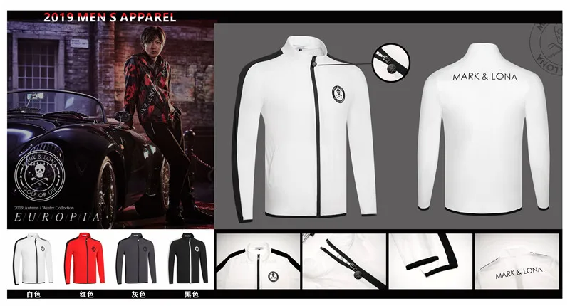 

K 2019 Men Thin coat Golf jacket 4colors Golf clothes S-XXL in choice Leisure Golf shirt Free shipping