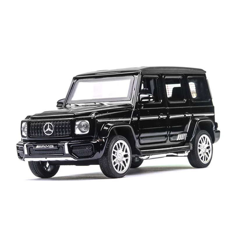 1:32 Mercedes-Benz G63 модель автомобиля из сплава с вытягивающимся задним сиденьем и музыкальной моделью игрушки для детей Подарки для детей - Цвет: No Original Box