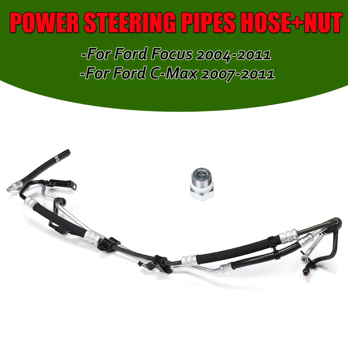 

Car Power Steering Pipes Hose+Nut Set For Ford For Focus 2004-2011 For C-Max 2007-2011 17432784747355