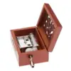 15 Tone DIY Hand-cranked Music Box With Hole Puncher and Paper Tapes Puncher Vintage Carved Wooden Box DIY Your Down Music Box 4
