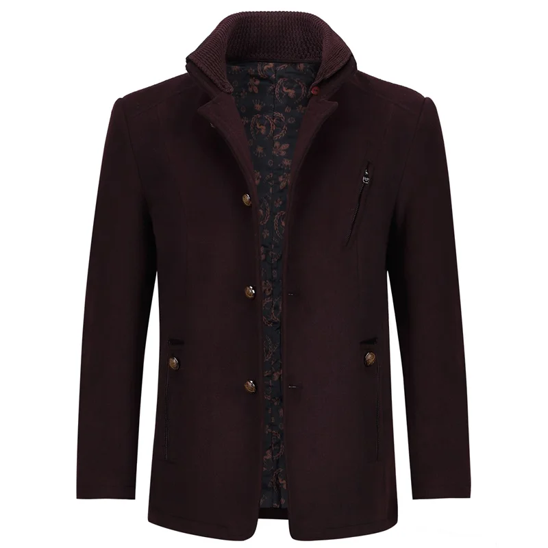 YOUTHUP Winter Men's Woolen Overcoat Single Breasted Casual Coats Overcoats Mens Fashion Topcoat Streetwear 3 Colors M-4XL YOUTHUP Winter Men's Woolen Overcoat Single Breasted Casual Coats Overcoats Mens Fashion Topcoat Streetwear 3 Colors M-4XL