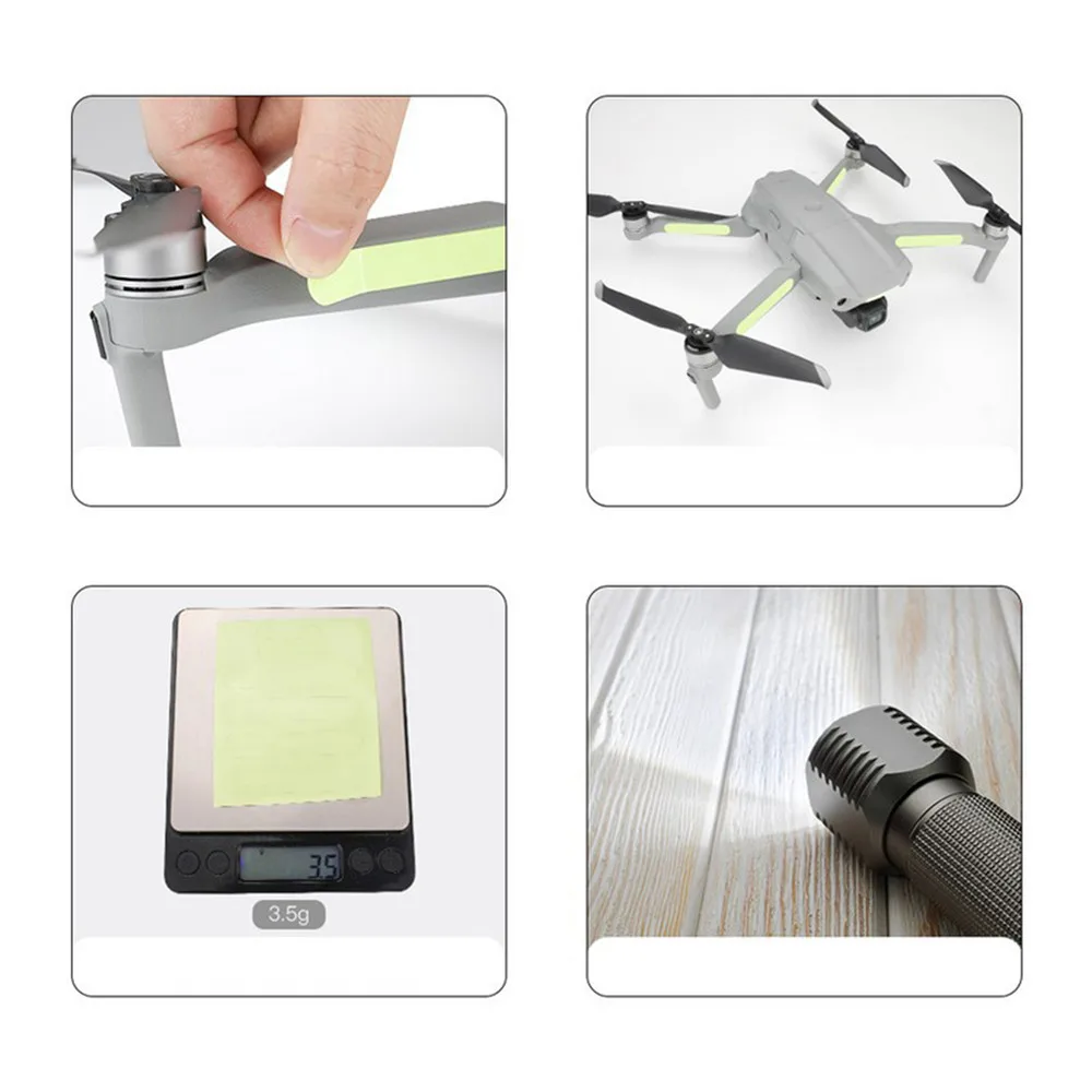 2PCS Drone Accessories Camera Sticker Luminous Stickers for Mavic Pro/Air/Autel EVO 2 DJI Mavic Air 2 RC Drone Arm