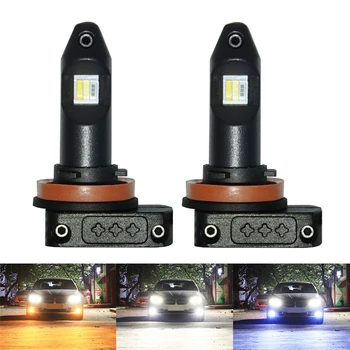 

Three Color Led Fog Light Bulbs H11 H8 H9 H16 9006 HB4 White Yellow Amber Ice Blue Led Bulbs for Front Fog Bulbs 12V for Toyota