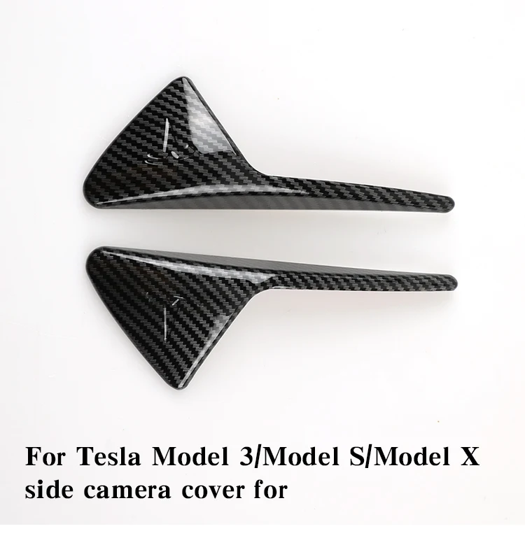 Для Tesla модель 3 S X углеродное волокно боковая камера защитная крышка листовая пластина боковая этикетка Модификация аксессуары 2шт 18