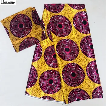 

African silk satin fabric high quality 100% silk fabric 2020latest chiffon lace for evening dresses 4+2yards B27-20