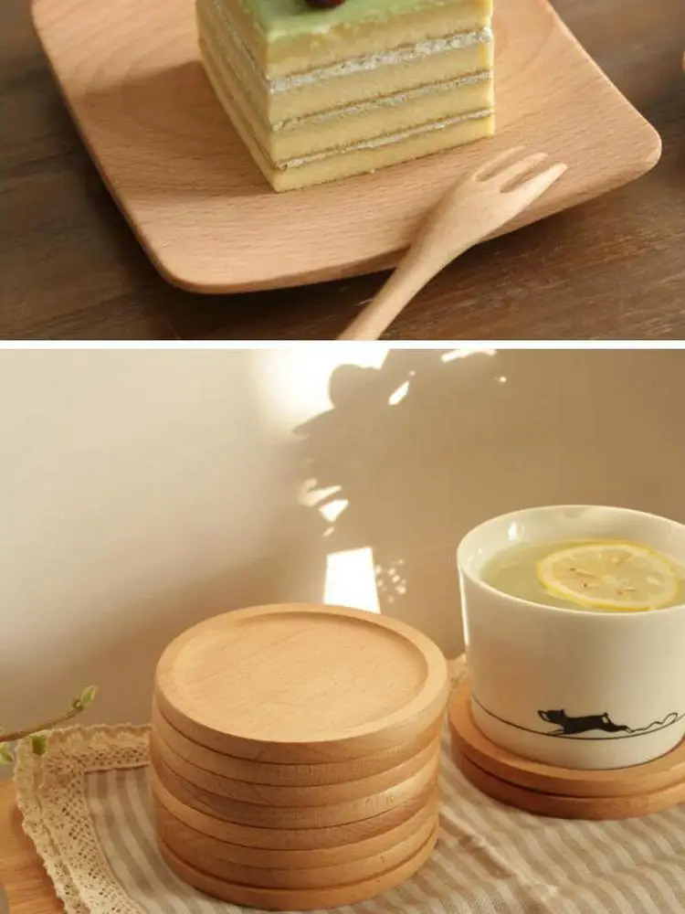  DIY Wood Spoon Tray Carving Material Beech Wood Timber Log Rare Wood Block Wood Lumber Custom Made  0.62CM Thickness  (3)
