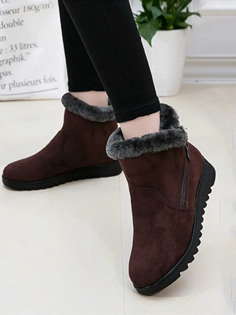 Plus Size Winter Women Boots 2019 Warm Plus Velvet Women Snow Boots Ladies Female Footwear Ankle Boots for Women Shoes VT508 (8)