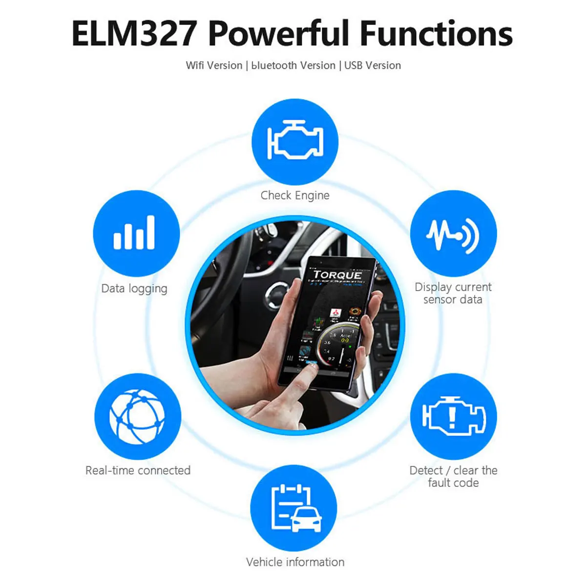 OBD 2 Автосканер автомобильный диагностический инструмент для ELM327 ODB2 bluetooth Car2 для ELM 327 V 1,5 EML327 OBD2 чип сканера 4 МГц