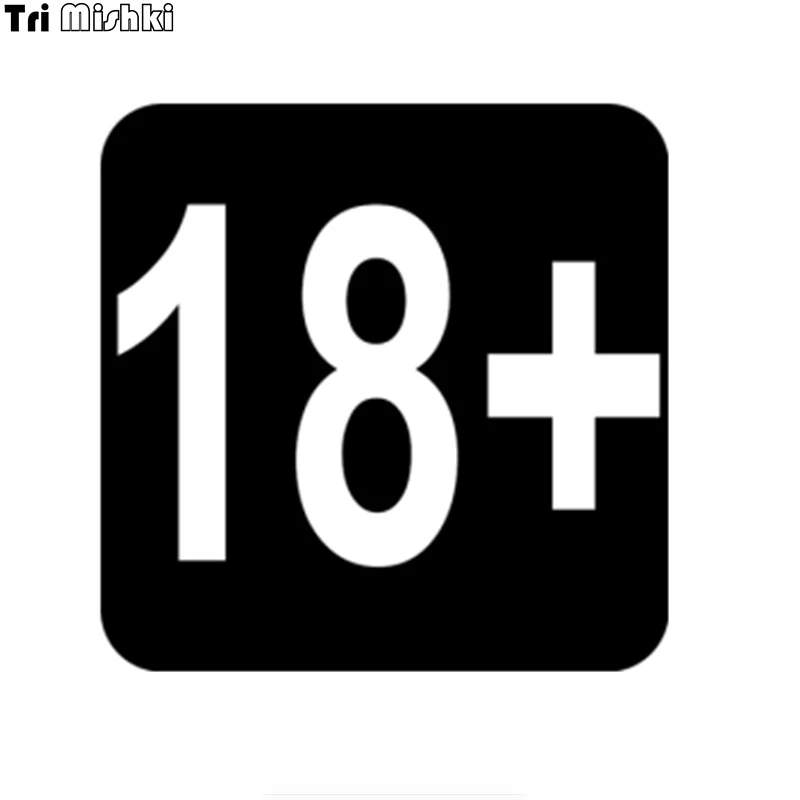 

Tri Mishki HZX898# 18 plus car sticker funny Vinyl Decals Motorcycle Accessories Stickers