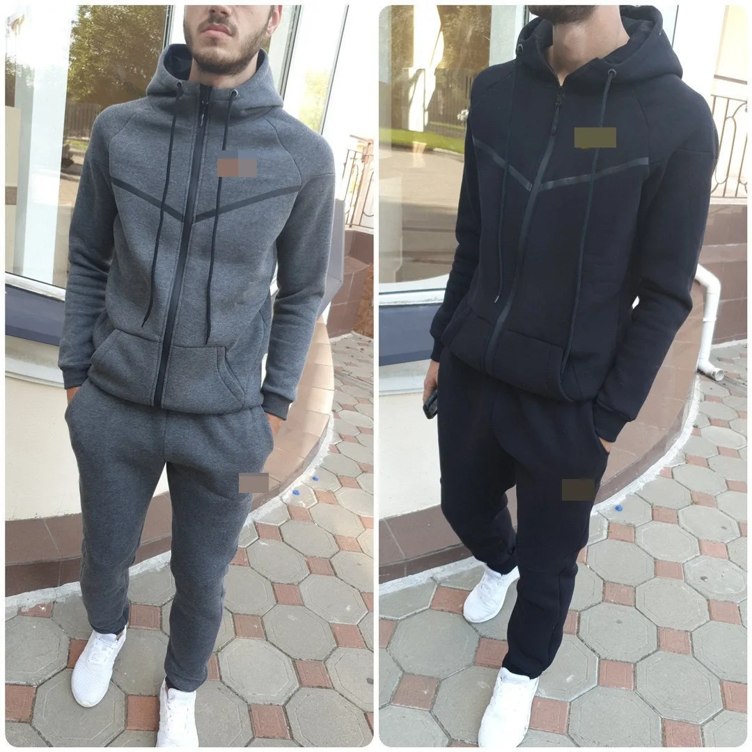 

Men's Sports Casual Hoodie Sweatpants Suits 2 Piece Set New Style Set Fashion Tracksuit Zipper Sweat Suits For Men Jogger Suit