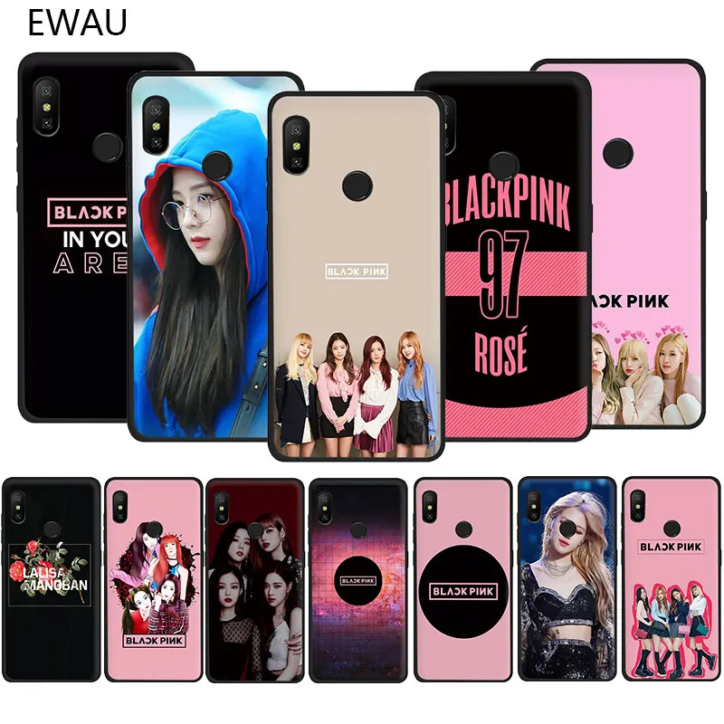 

Fashion BlackPink Soft TPU phone cover case for Redmi K20 4A 4X 5 6 5A 6A 7 Go Note 5 6 7 8 Pro