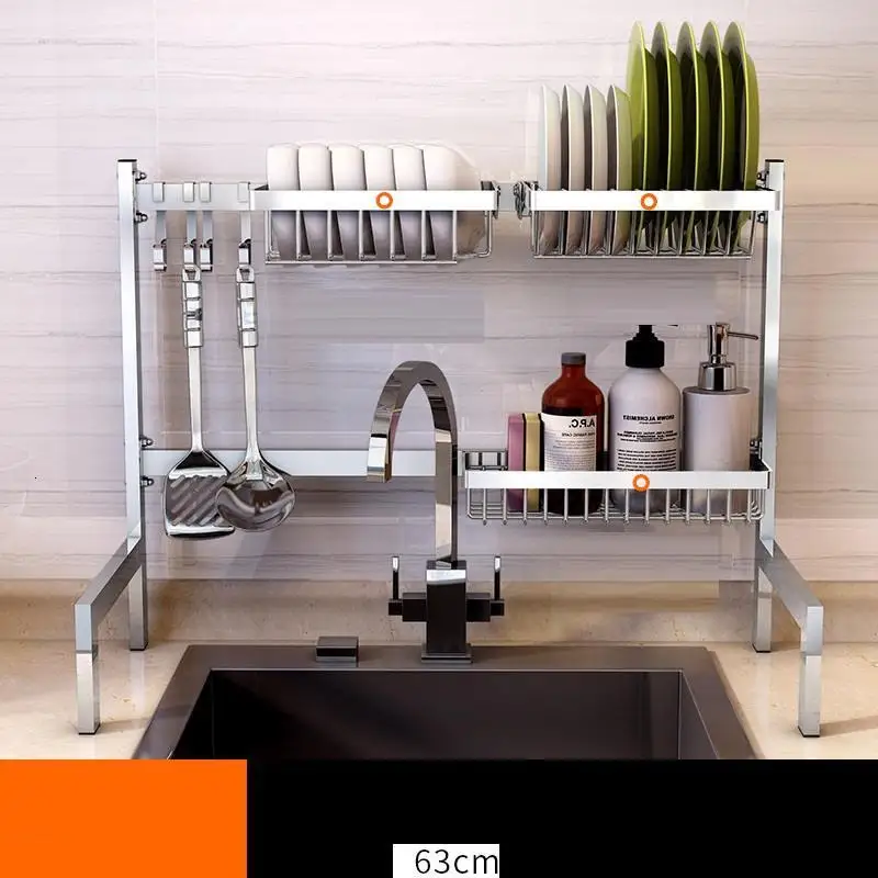 De Sink Accessories Cosina Almacenamiento Dish Drainer Stainless Steel Cocina Mutfak Rack Cozinha Cuisine Kitchen Organizer - Цвет: Number 7