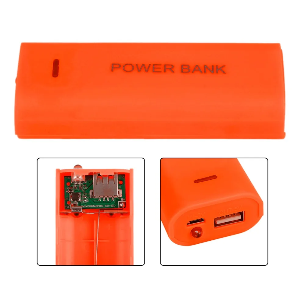Многоцветный Дополнительный вход USB Мобильный банк питания чехол Портативный 5600mAh внешний аккумулятор зарядное устройство чехол