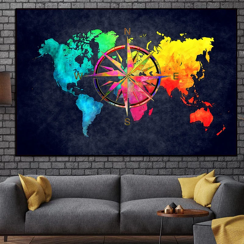 Colorful World Map Poster