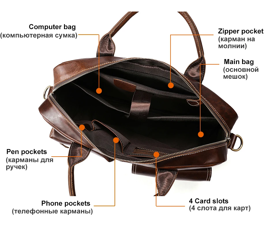 Из натуральной кожи сумка для Для мужчин Портфели компьютер Бизнес сумка для ноутбука Me сумки для документов 7212