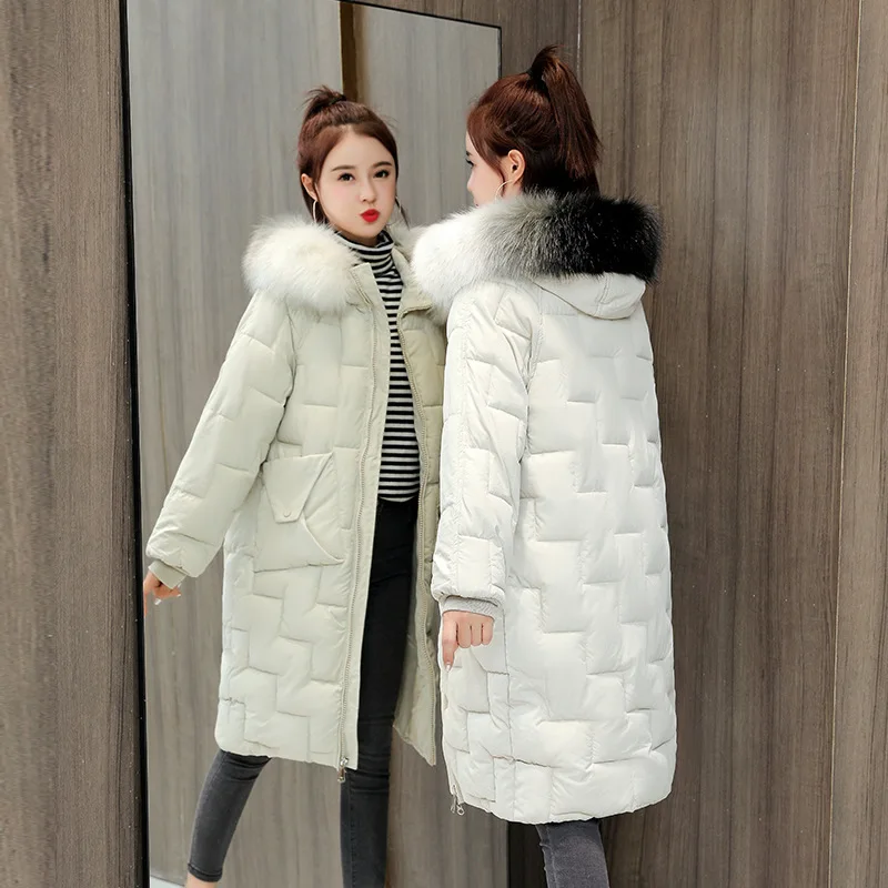 Зимняя куртка для женщин, пуховая хлопковая стеганая куртка, новая зимняя Свободная куртка с хлопковой подкладкой