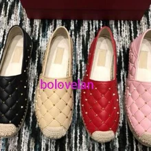 Новинка года; Роскошные брендовые туфли в рыбацком стиле; кожаные тонкие туфли с заклепками; женская обувь