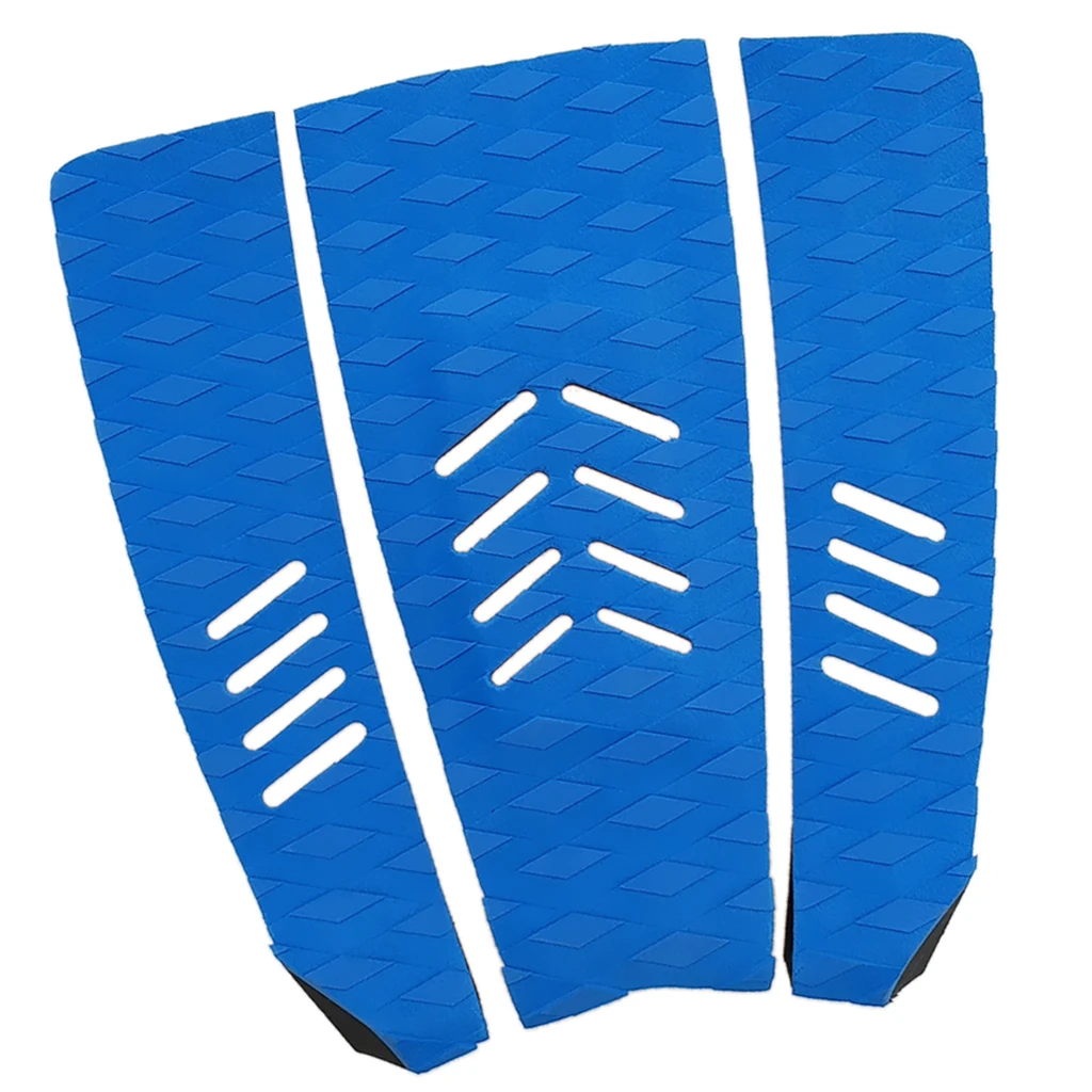 

3 Packs Anti-Slip Surfing Traction Tails Pad Diamond Grooved Deck Grip Mats for Fish Skimboard Longboard Funboard Stomp Pads
