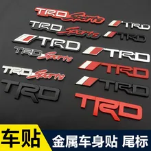 1 шт. 3D металлический TRD Автомобильный логотип гриль эмблема наклейка хромированная наклейка для автомобиля Стайлинг для Toyota Crown Reiz Prius Corolla PREVIA Camry