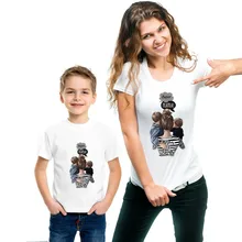 Семейные комплекты для мамы и сына; Летние повседневные футболки с короткими рукавами; футболки для всей семьи с надписью «Super Mama and baby boy»