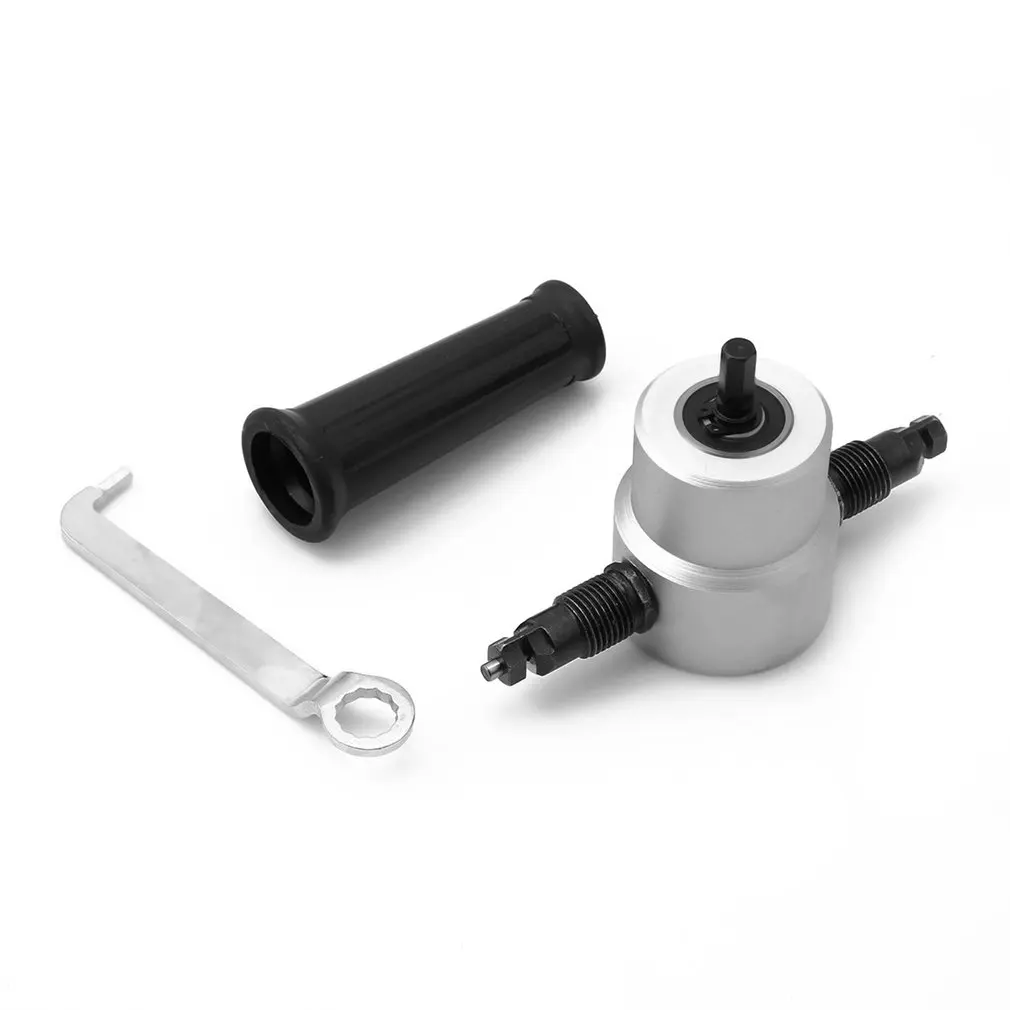 

Professional 360 Degree Nibble Metal Cutting Tools Auto Car Repair Double Head Sheet Nibbler Hole Saw Cutter Drill Tool