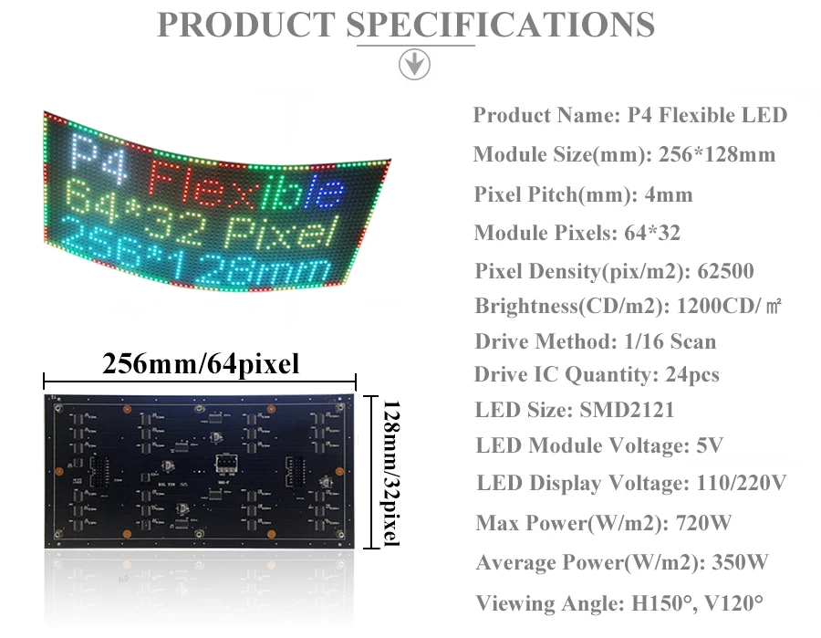 5 P4 Indoor Flexible LED Display Module 2