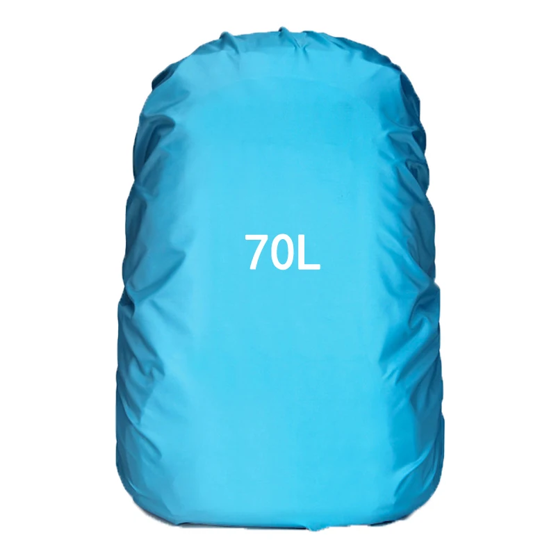45L 60L 70L 80L дождевик водонепроницаемый чехол для рюкзака Открытый походный Кемпинг Альпинизм велосипедный лыжный непромокаемый рюкзак защитный чехол - Цвет: Blue 70L