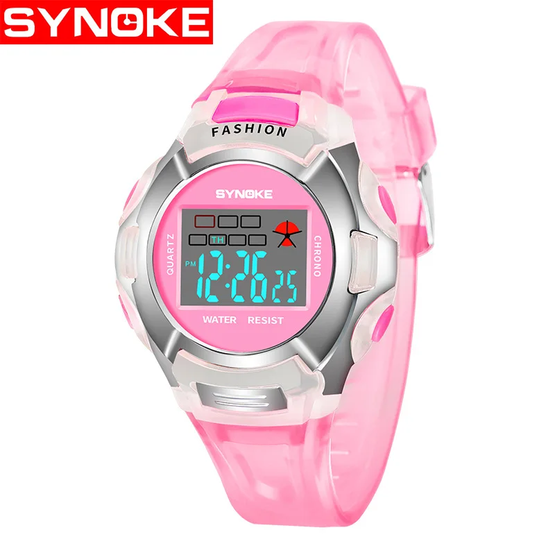 

SYNOKE Kids' Watch Night Light Waterproof Sports Boys And Girls Students Electronic Watch a Generation of Fat 99329