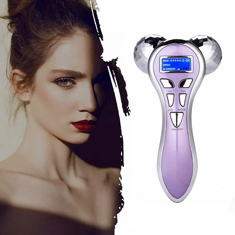 

4D Handheld Wheel Micro Current Pulse Roller Beauty Instrument Multifunctional Facial Lifting Device