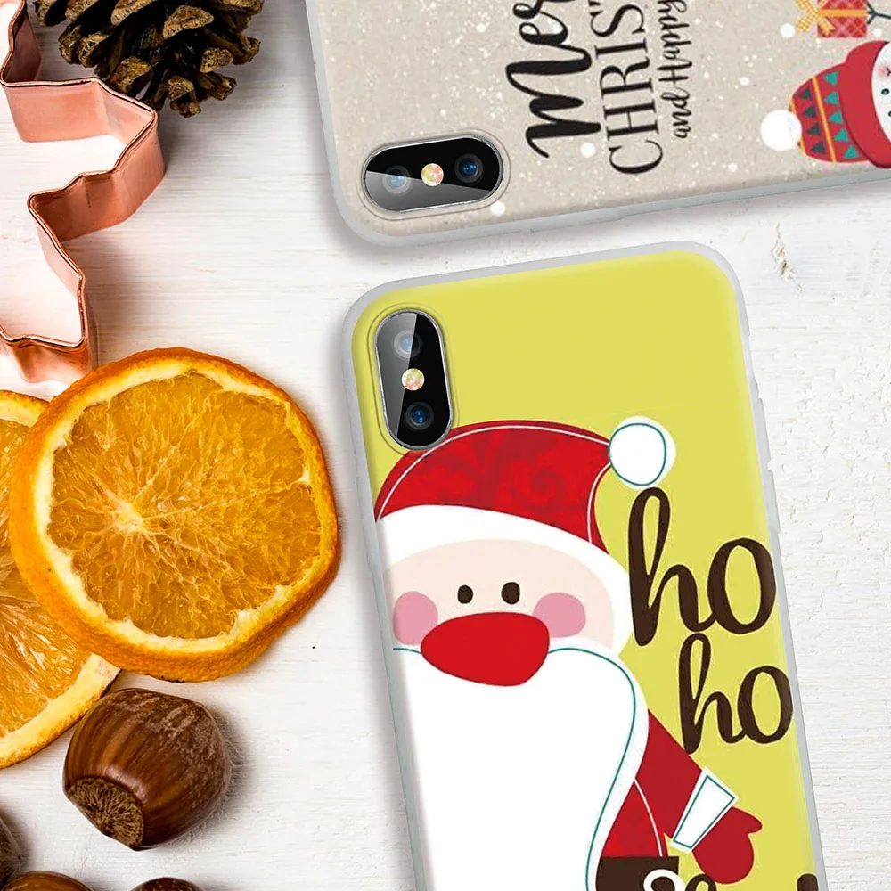 Чехол IER Рождественский чехол для телефона s для iPhone X XR XS MAX Мягкий силиконовый чехол Funda для iPhone 11 Pro 7 8 6S 6 Plus новогодний чехол
