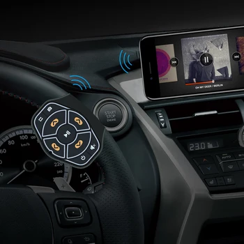 

Hot Media Button Bicycle Car Steering Wheel Smartphone Accessories Remote Control Motorcycle Bluetooth X09