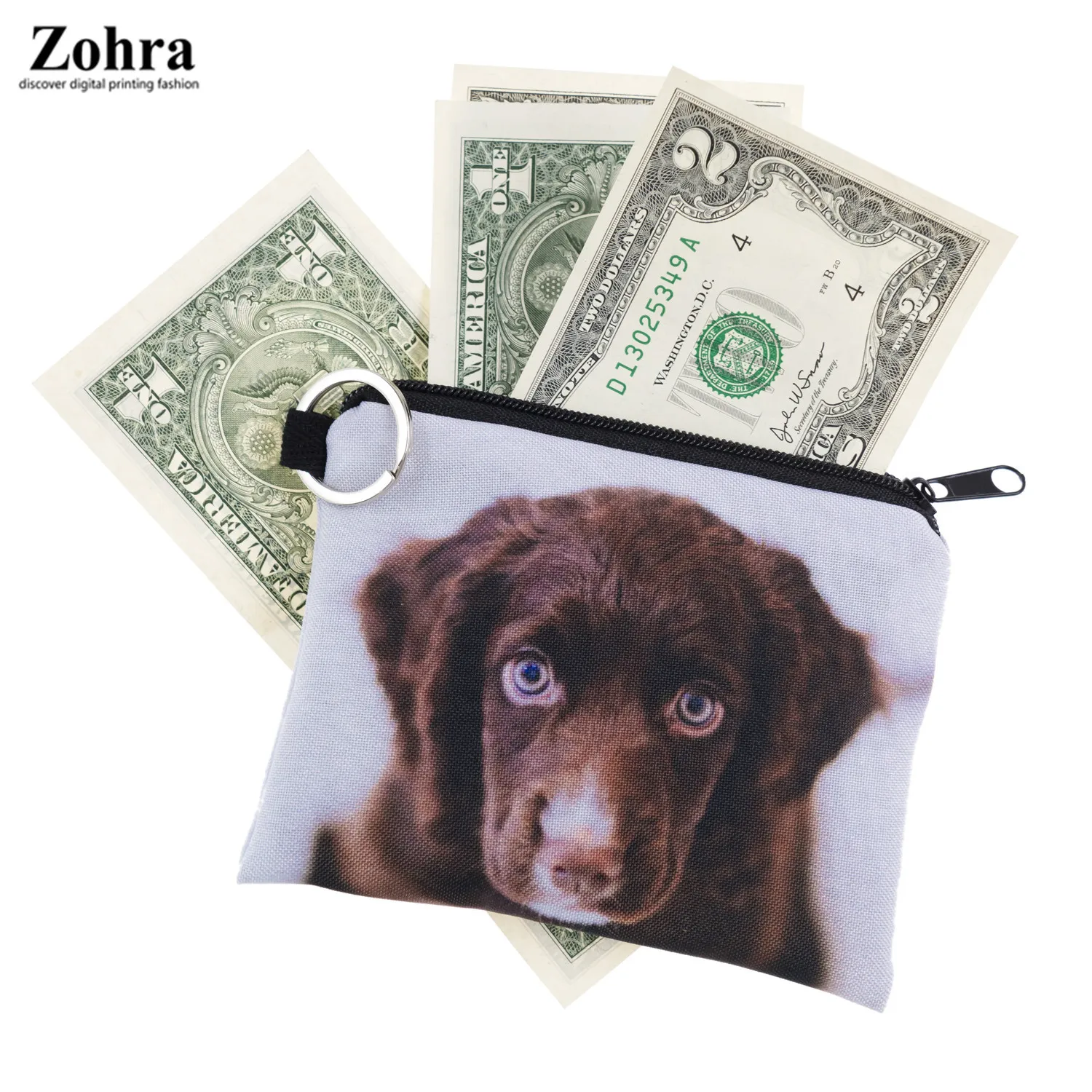 Zohra стиль AliExpress горячие продажи 3D печатных монет карман многофункциональный ключ бумажник для монет бумажник
