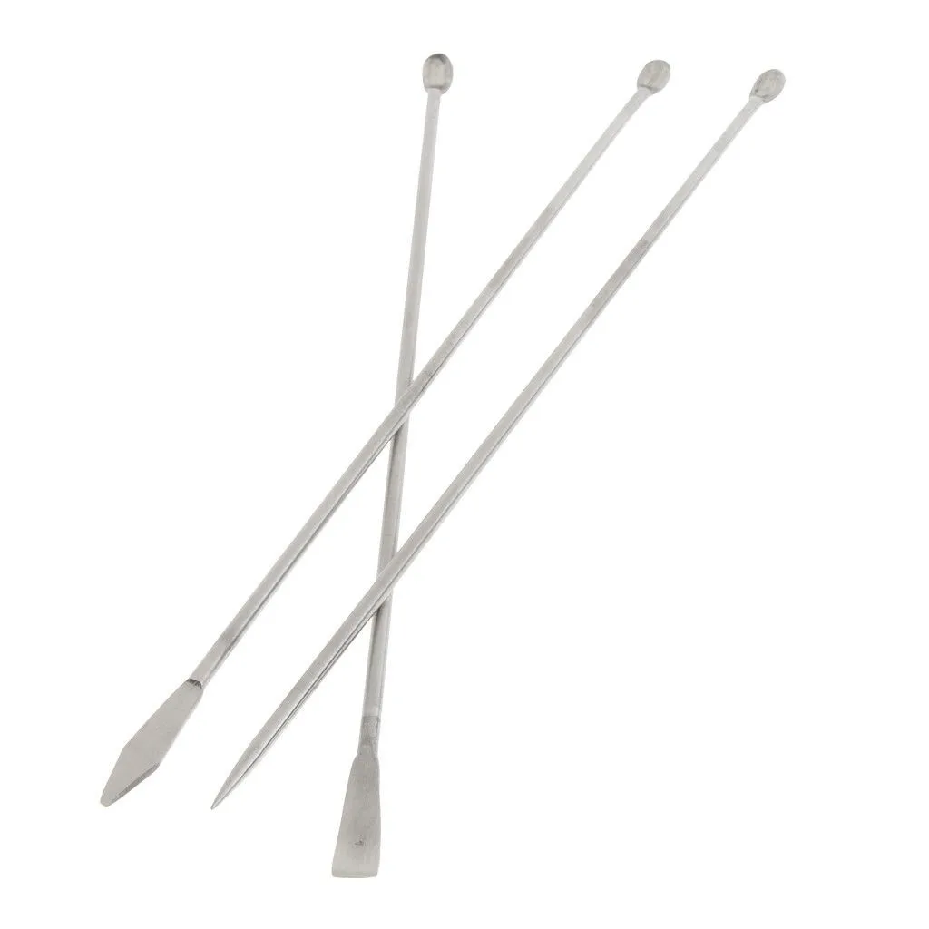 Lab Spoon Spatula 3PCS Stainless Steel For Lab Powder Measuring Sampling Mixing Scoop