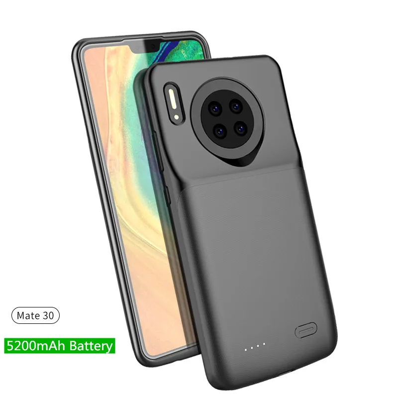 Чехол для зарядного устройства для huawei mate 30 mate 30 power Bank, силиконовый чехол для внешнего аккумулятора - Цвет: Black