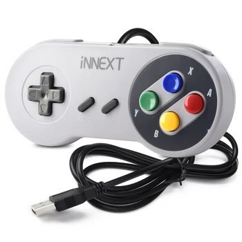 

USB Game Controller Joypad Wired Joystick Controller colorful Gamepad for retro SNES Game pad for Windows PC MAC