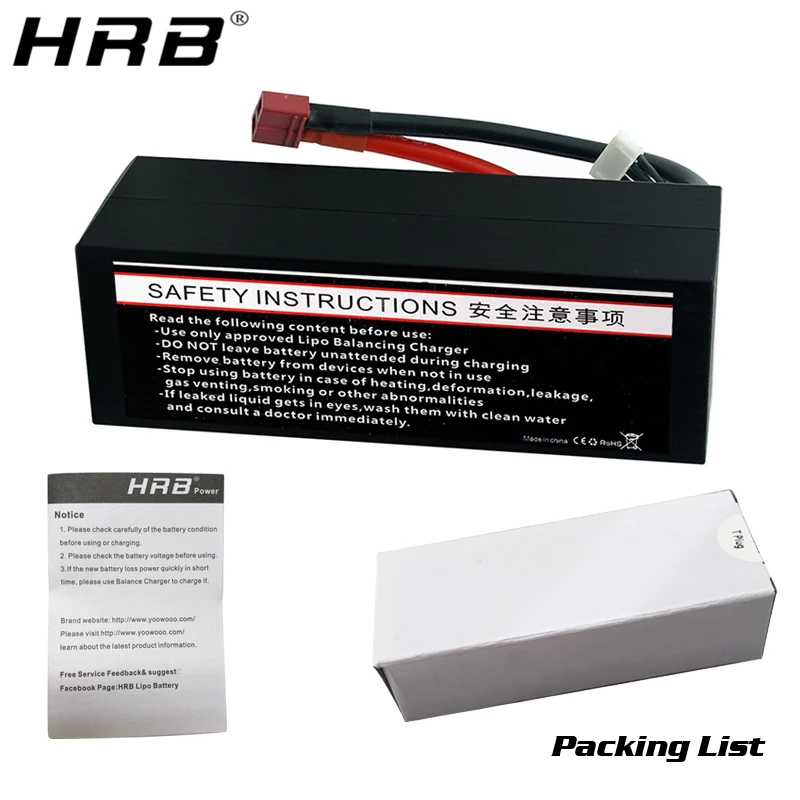 Nihewo 14,8 V RC Batteria 6500 MAh 90 C Hard Case