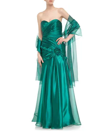 same as picture Vestidos de festa vestido longo с цветочным узором Милая халат de soiree Новые Модные Зеленые Длинные Вечерние вечернее платье - Цвет: same as picture