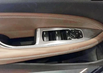 

Fit for Opel Insignia B/Vauxhall Insignia/Buick Regal 2018 Car Accessories Silver Door Armrest Window Lift Switch Cover 4pcs