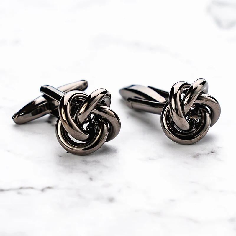 

New French Style Metal Knots Cufflinks Mixed Colors Cuff Link Party Suit Shirt Cuff Button Mens Jewelry Wholesale&retail