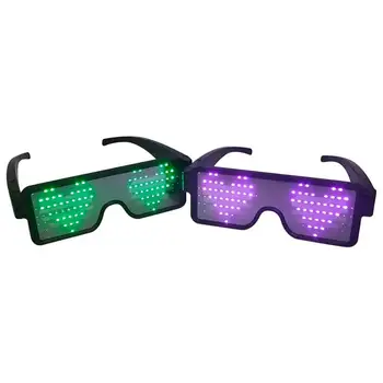 

8 Modes LED Glasses Light Up Glowing Glasses Party Decoration Luminous Glow Glasses DJ Electric Syllables Party Eye Glasses