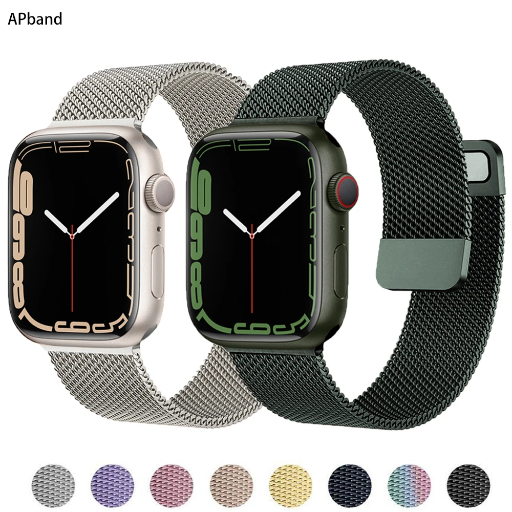 Cinturino Ad Anello Magnetico Per Cinturino Apple Watch 45Mm 44Mm 40Mm 41Mm 49Mm 42Mm Bracciale Iwatch Apple Watch Series Ultra 4 3 5 Se 6 7 8