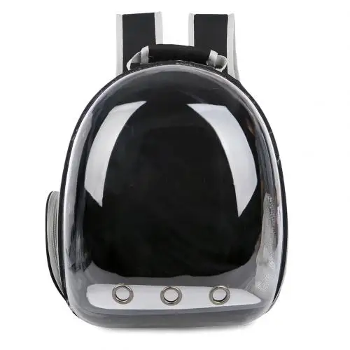 Рюкзак для путешествий для собак, щенков, кошек, космонавтов, дышащая уличная сумка, сумка-переноска для домашних животных, прозрачный космический рюкзак для домашних животных - Цвет: Черный
