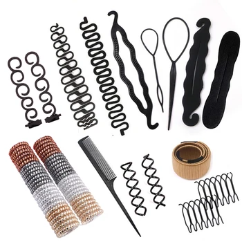 

Hair Twist Styling Clip Stick Bun Maker DIY Hair Braiding Tools Braider Hair Edge Curler Hair Accessories Braider DIY Hairstyle