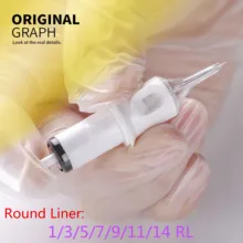 Одна коробка из 20 штук Премиум иглы татуировки Картриджи-Круглые Вкладыши 1/3/5/7/9/11/14RL