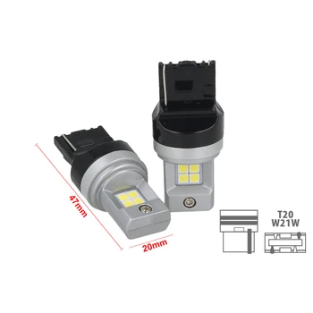 

CARALL LS4408 Led lamp T20 W21W 7440 8 Smd 3030 Super bright white without Polarita 12V 8W Size reduced as original